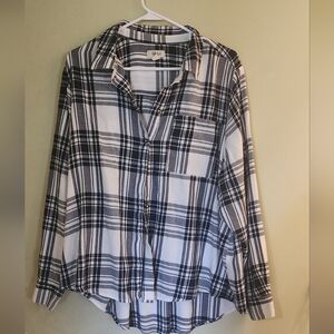 Style & Co. Monochrome Plaid Shirt